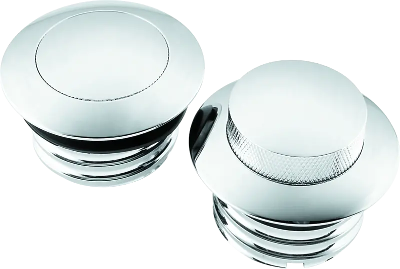 Bikers Choice 82 Up W/Dual Cap Chrome Pop Up Billet Gas Cap Set 1