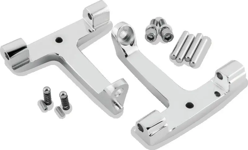 Bikers Choice 93-Up Flh Flt Chrome Passenger Floorboard Bracket Replaces H-D 53070-00A 1