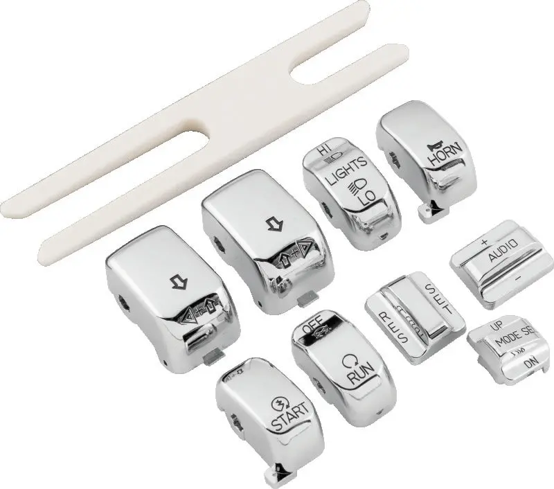 Bikers Choice 96-16 Flht/Flhr 06-16 Flhx Chrome Switch Cap Kit W/Cruise Control H-D 71816-09 1