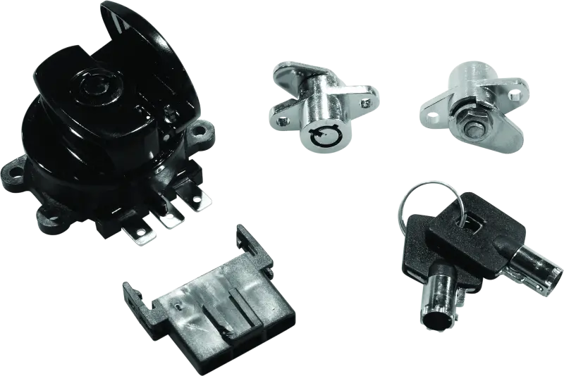 Bikers Choice 99-13 Road King With Hard Bags Black Saddlebag Lock Kit 1
