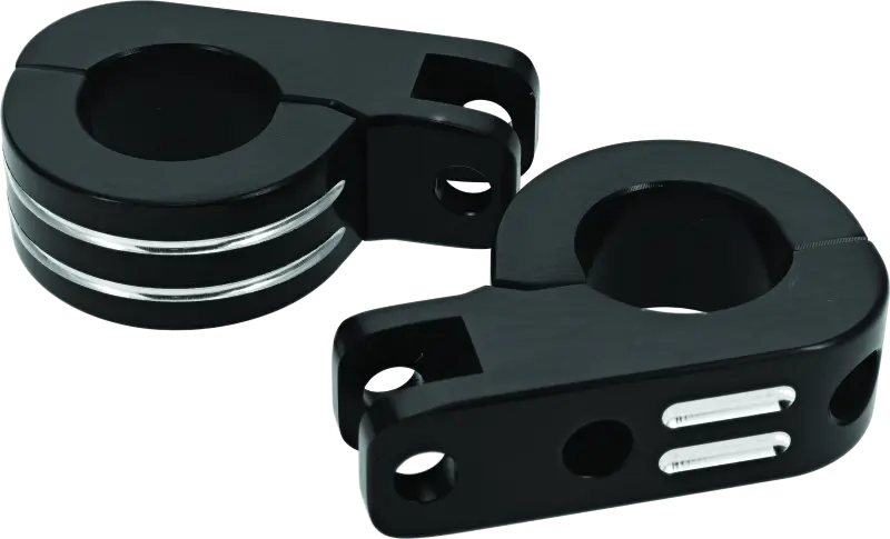Bikers Choice Black Billet Highway Peg Mounts For 1.25 Inch Engine Guard Universal Custom Pr 1