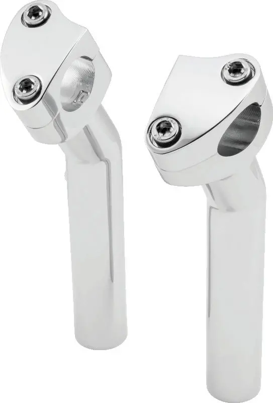 Bikers Choice Chrome 6.5 Inch Smooth Top Pullback Handlebar Risers 1