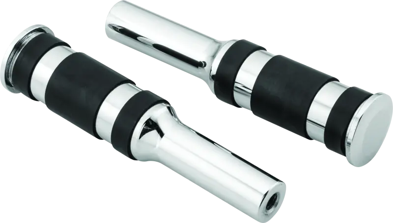 Bikers Choice Chrome Billet Three Band Replacement Pegs For Forward Controls 1