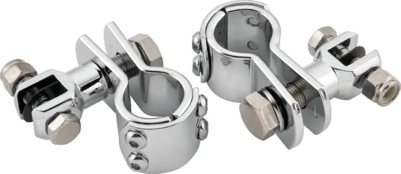 Bikers Choice Chrome Engine Guard Footpeg Mount For 1 1/4 Inch Tube. Uses Male Pegs 1
