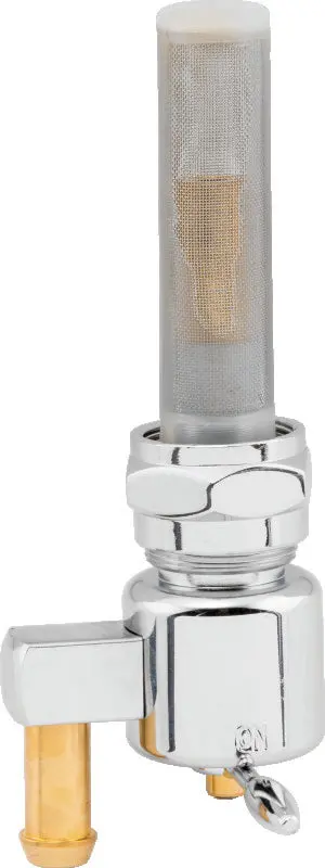 Bikers Choice Chrome Round Petcock 22Mm Down Outlet 1