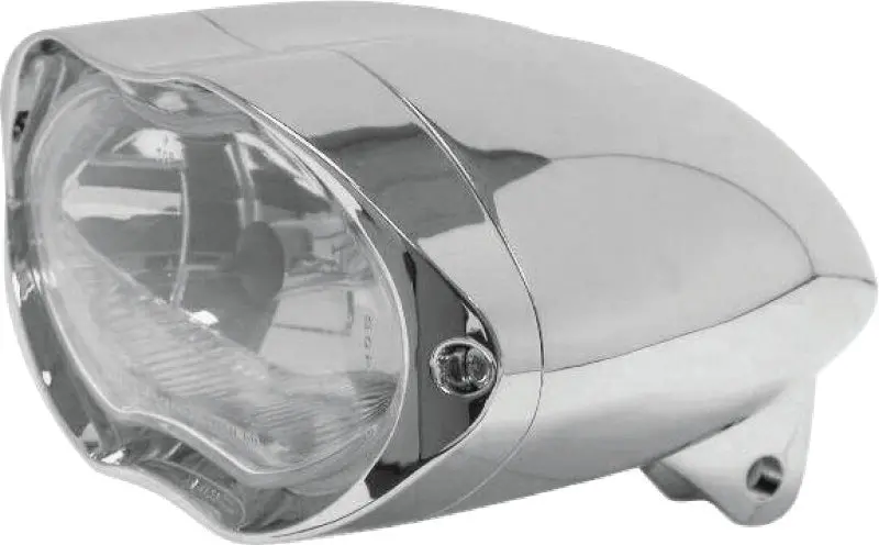 Bikers Choice Chrome Sunray Headlight Bottom Mount Universal Custom 55/60W H4 1