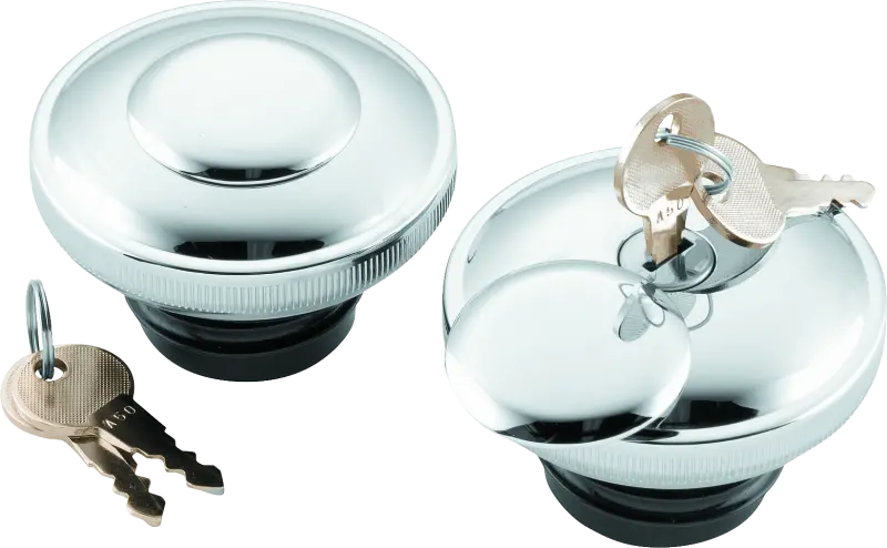 Bikers Choice L96-20 Chrome Lockable Gas Cap Vented 1