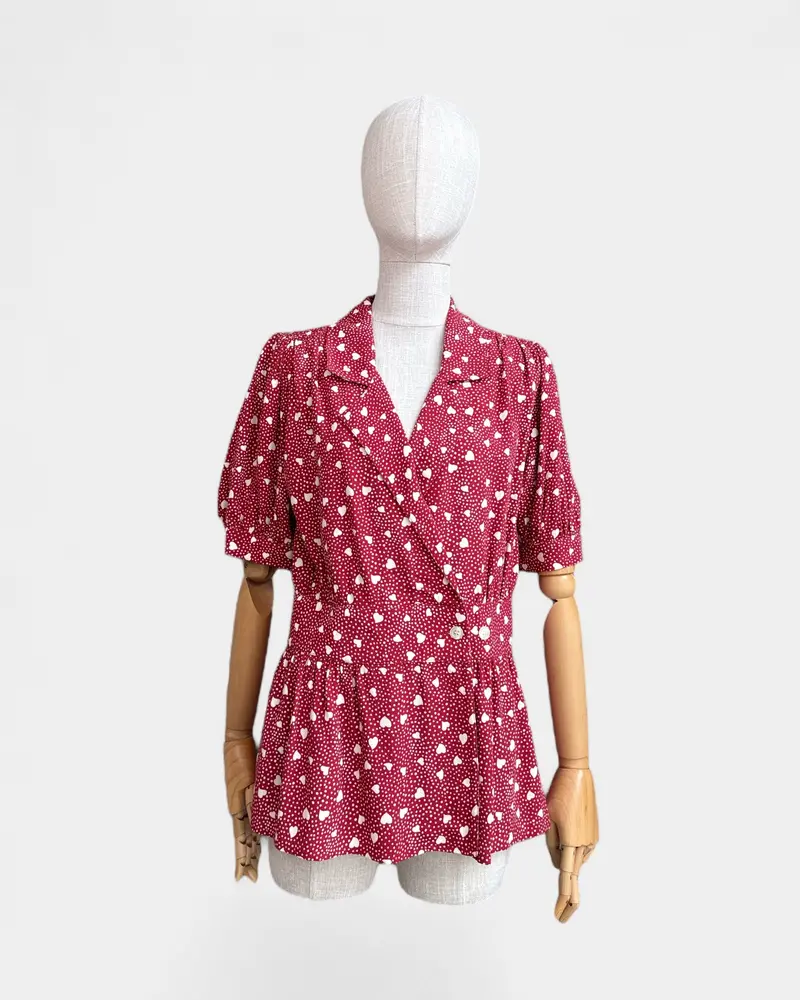Blouse Cœurs, Rouje , 40 1