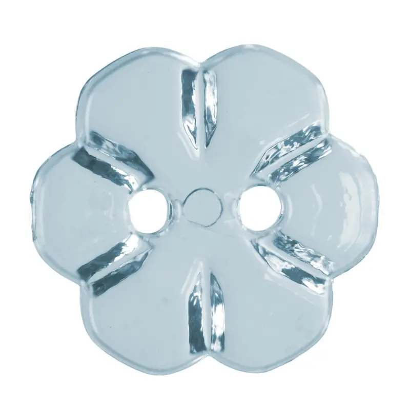 Blue Clear Flower Shape Buttons 15Mm Size 1