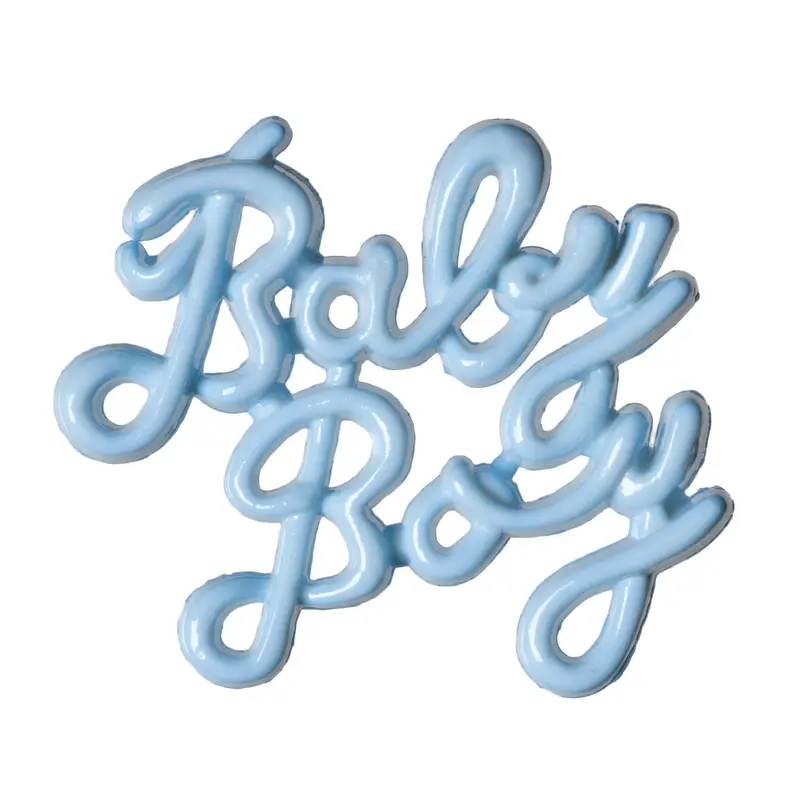 Blue Novelty Baby Boy Wording Buttons 1