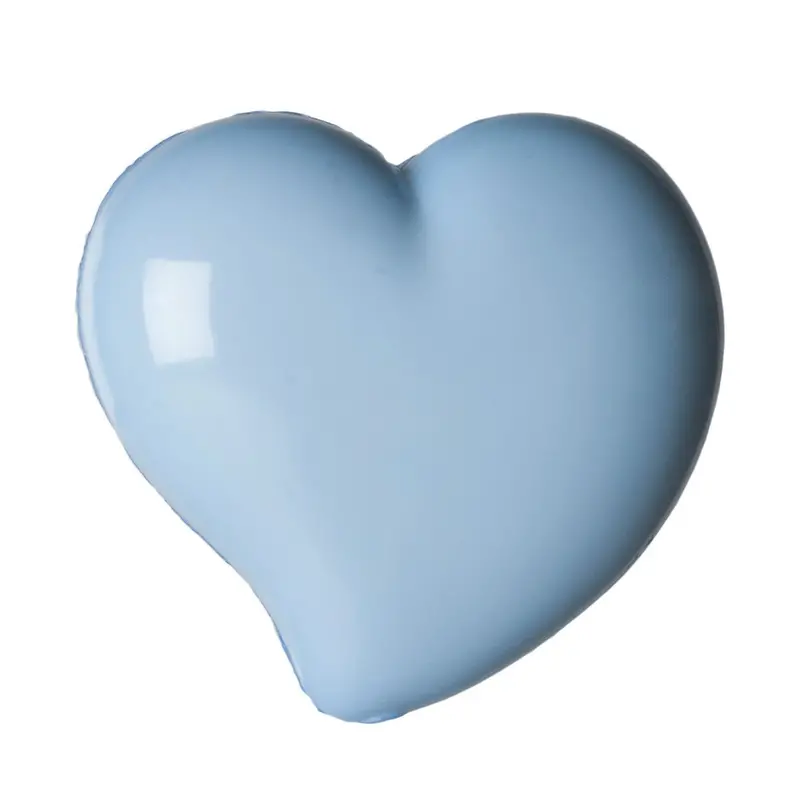 Blue Smooth Heart Shape Buttons 1