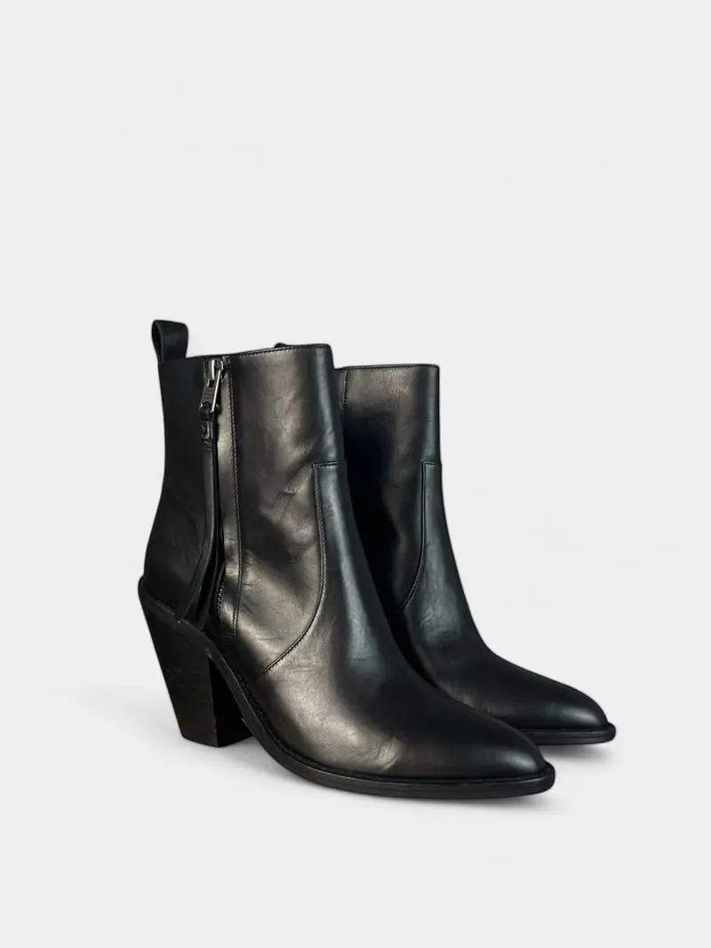 Bottillons Cuir Noir All Saints, 9 1