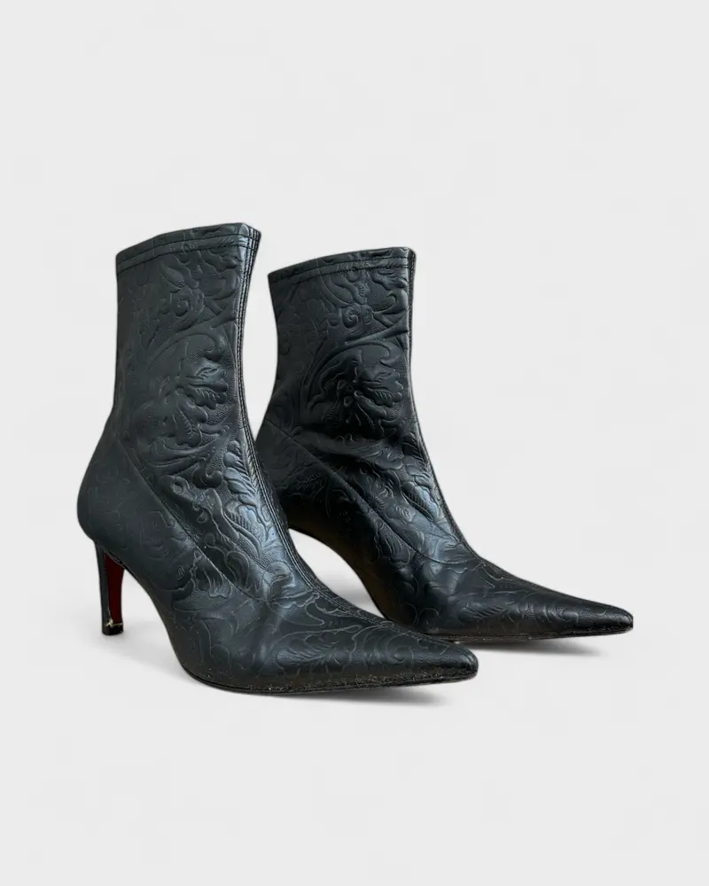 Bottillons En Cuir Noir, Kenzo , 40.5 1