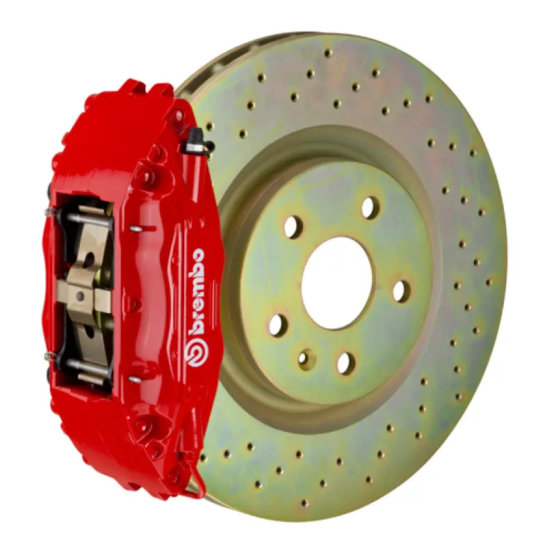 Brembo 05-14 Mustang Gt Excl Non-Abs Equipped Fr Gt Bbk 6Pist Cast 355X32 1Pc Rotor Drilled-Red 1