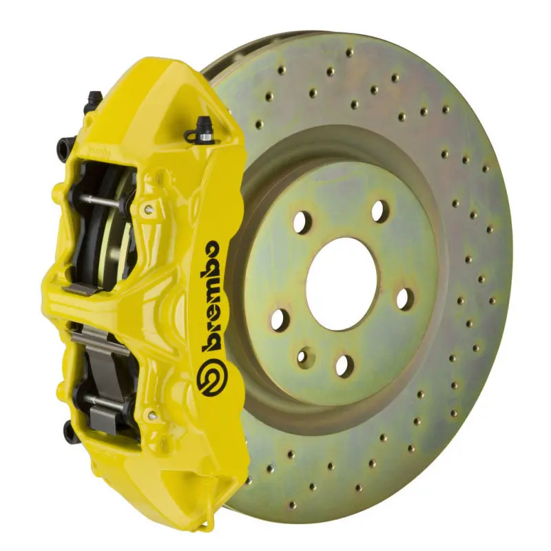 Brembo 05-14 Mustang Gt Excl Non-Abs Equipped Fr Gt Bbk 6Pist Cast 355X32 1Pc Rtr Drill-Yellow 1