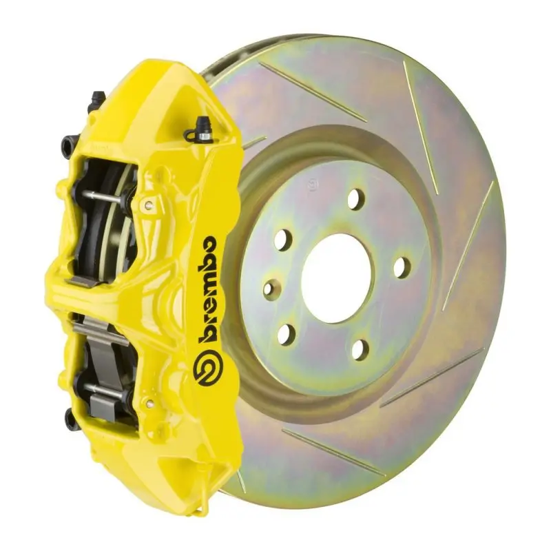 Brembo 05-14 Mustang Gt Excl Non-Abs Equipped Fr Gt Bbk 6Pist Cast 355X32 1Pc Rtr Slot Type1-Yellow 1
