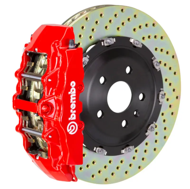 Brembo 06-10 M5 (E60)/06-10 M6 (E63/E64) Front Gt Bbk 6 Piston Cast 380X34 2Pc Rotor Drilled-Red 1