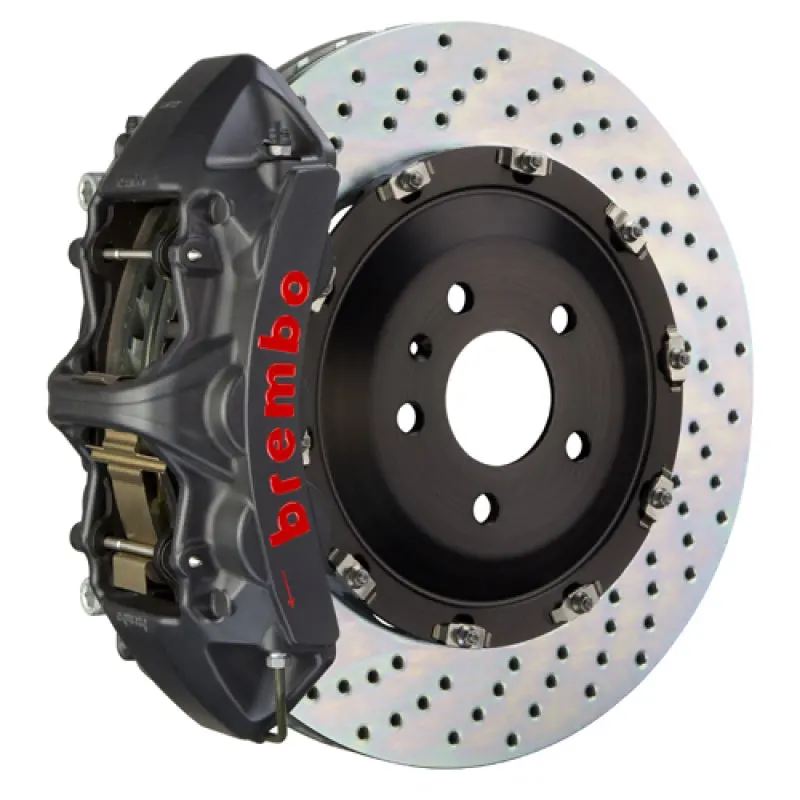 Brembo 08-13 M3/11-12 1M Front Gts Bbk 6 Piston Cast 365X34 2Pc Rotor Drilled-Black Ha 1