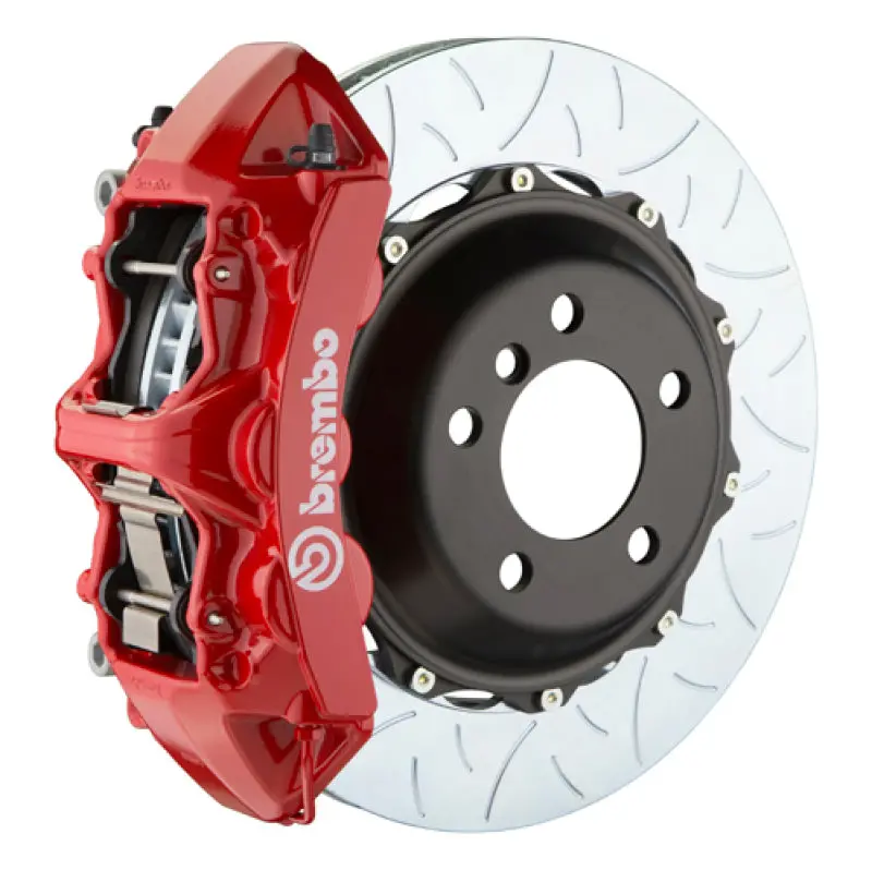Brembo 84-87 Testarossa Front Gt Bbk 6 Piston Cast 380X32 2Pc Rotor Slotted Type-3-Red 1