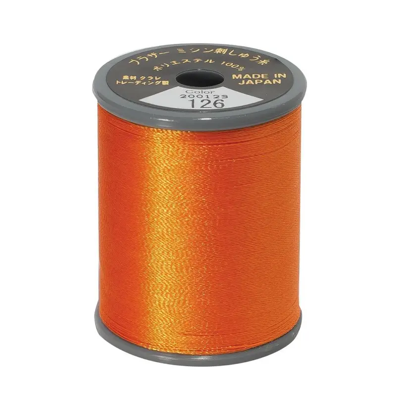 Brother Embroidery Thread 126 Pumpkin 1