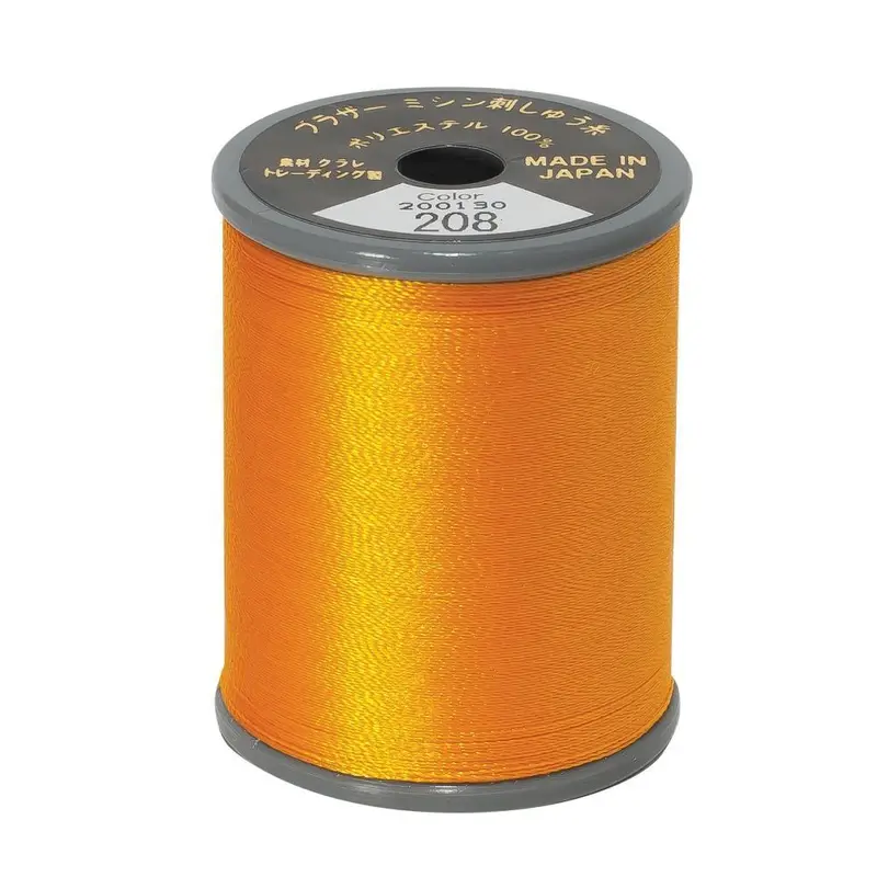 Brother Embroidery Thread 208 Orange 1