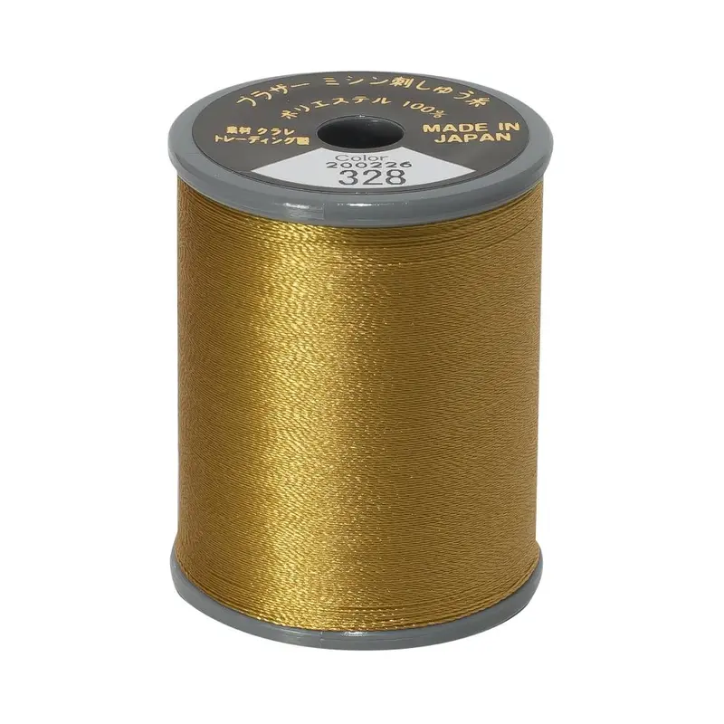 Brother Embroidery Thread 328 Brass 1