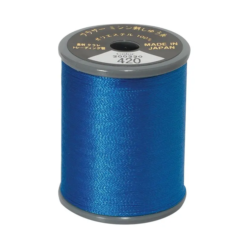 Brother Embroidery Thread 420 Electric Blue 1
