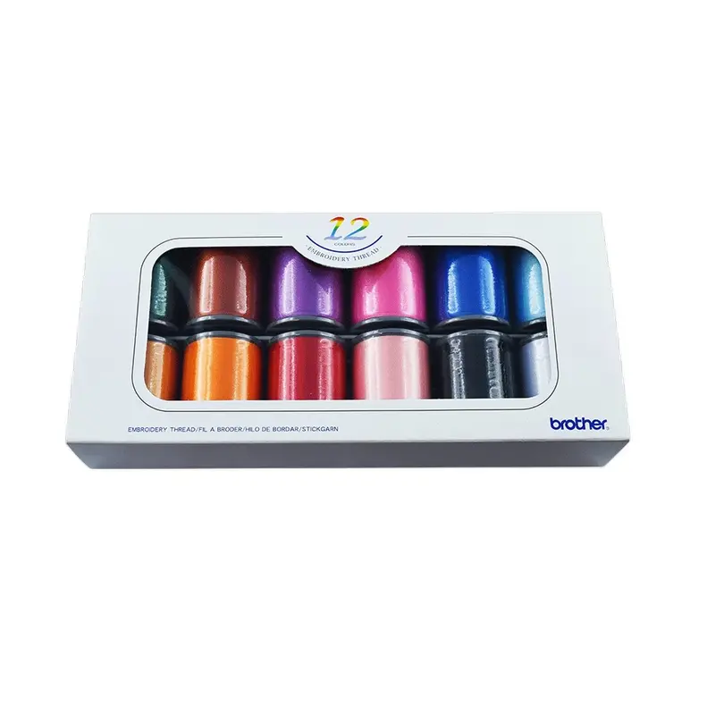 Brother Embroidery Thread Set - Box Of 12 Reels - Ets12 1