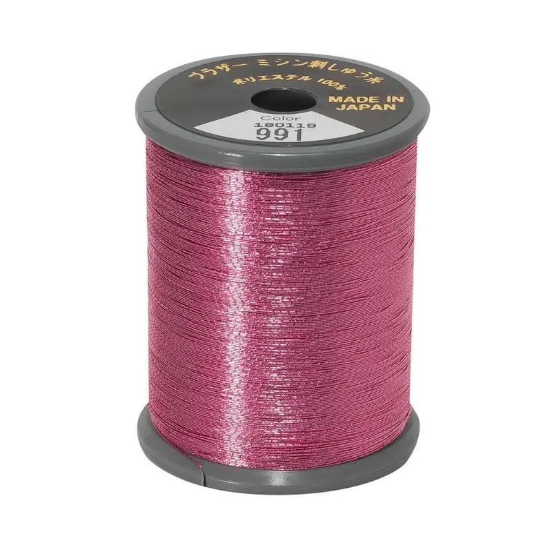 Brother Metallic Embroidery Thread Dark Pink 991 1