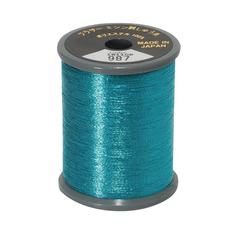 Brother Metallic Embroidery Thread Light Blue 987 1
