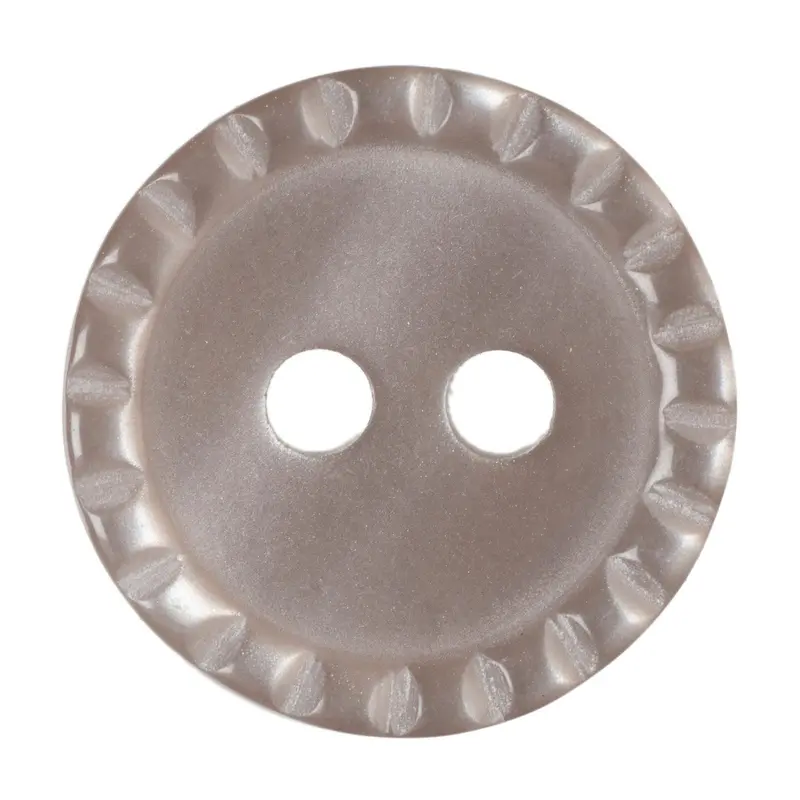 Brown Crimped Edge Buttons 1