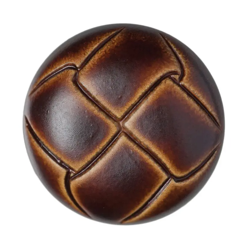 Brown Leather Effect Cardigan Buttons 1