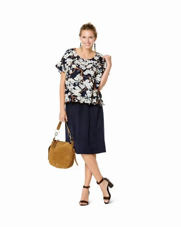 Burda 6243 Top With Boxy Shape Sewing Pattern 1