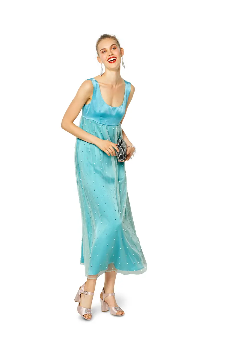 Burda 6312 Ballet Neckline Dress Sewing Pattern 1