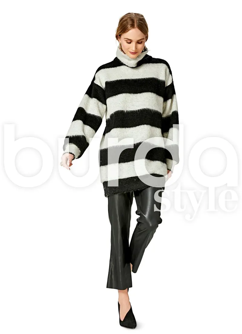 Burda 6476 Women’S Pullover Collared Top Sewing Pattern 1