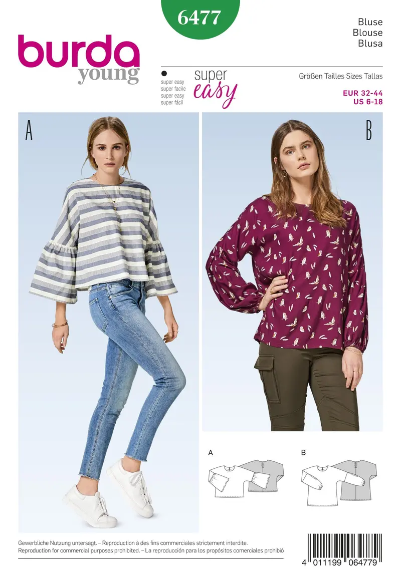 Burda 6477 Women’S Top Sewing Pattern 2