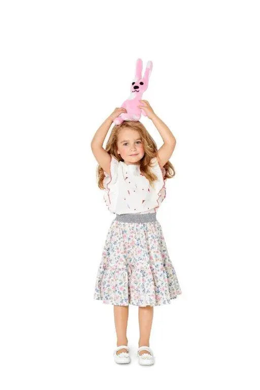 Burda 9319 Child's Pinafore Skirt Sewing Pattern 1