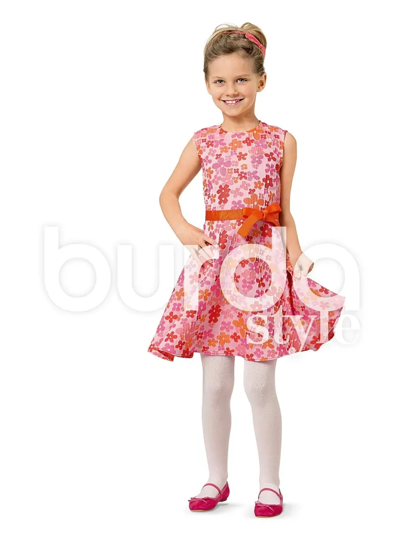 Burda 9379 Girl's Dress Pattern 1