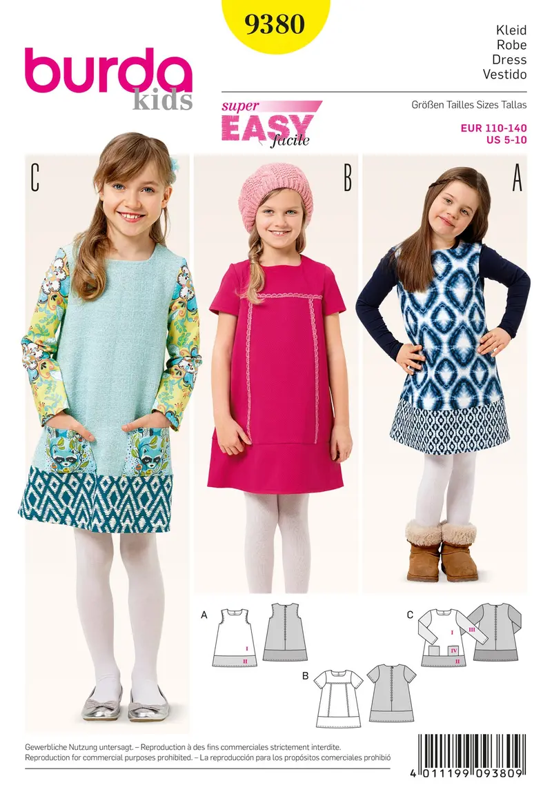Burda 9380 Dress Sewing Pattern 1