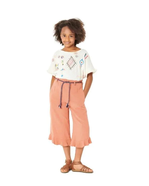 Burda Pattern 9302 Children's Pants With Elastic Waist – Culottes 1
