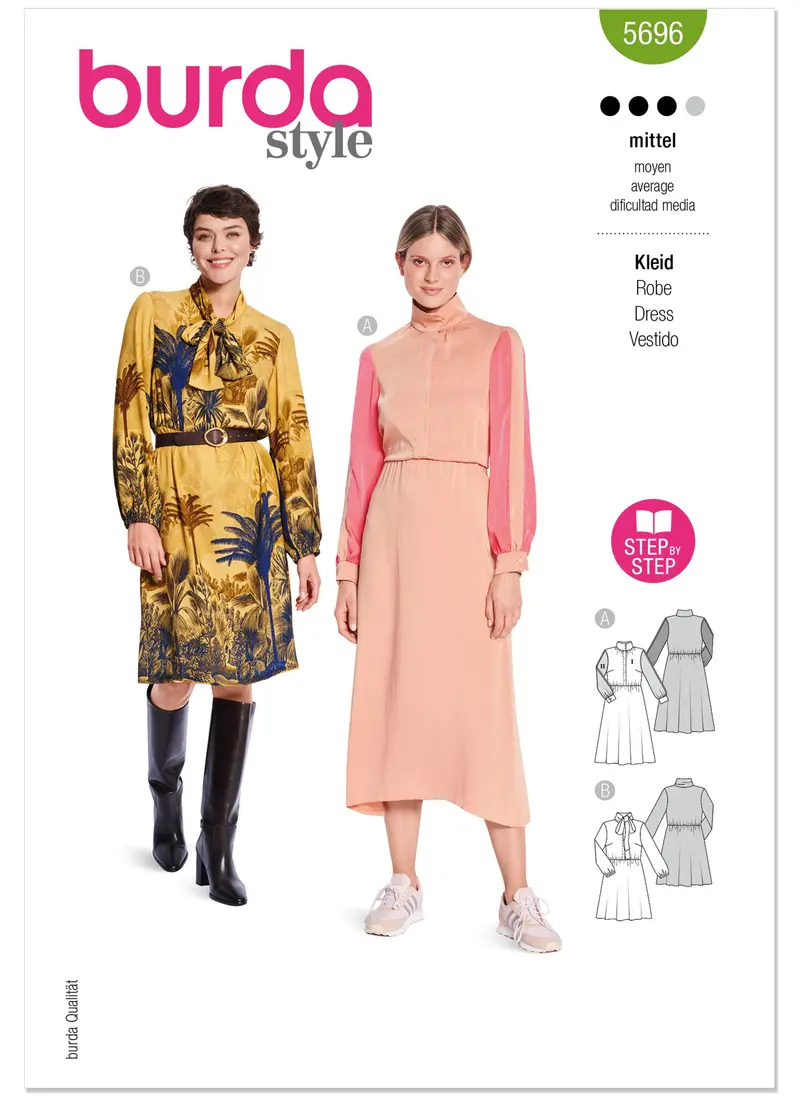 Burda Sewing Pattern 5696 Dresses 2