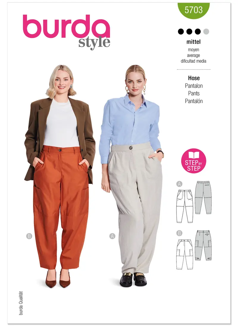 Burda Sewing Pattern 5703 Trousers 2