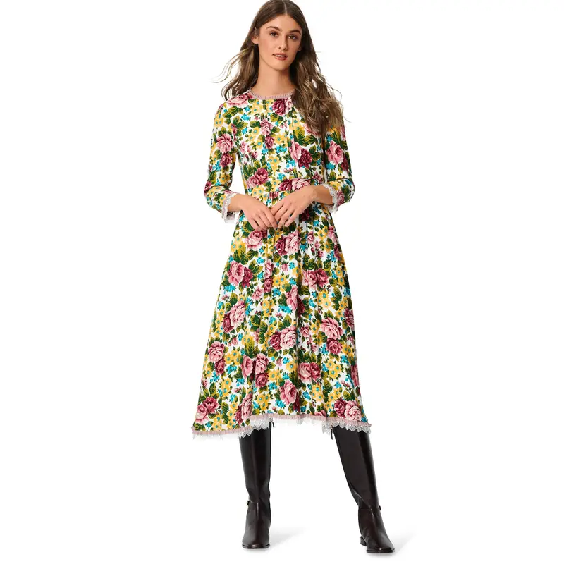Burda Sewing Pattern 5983 Misses' Dress With Wide Or Narrow Skirt 1