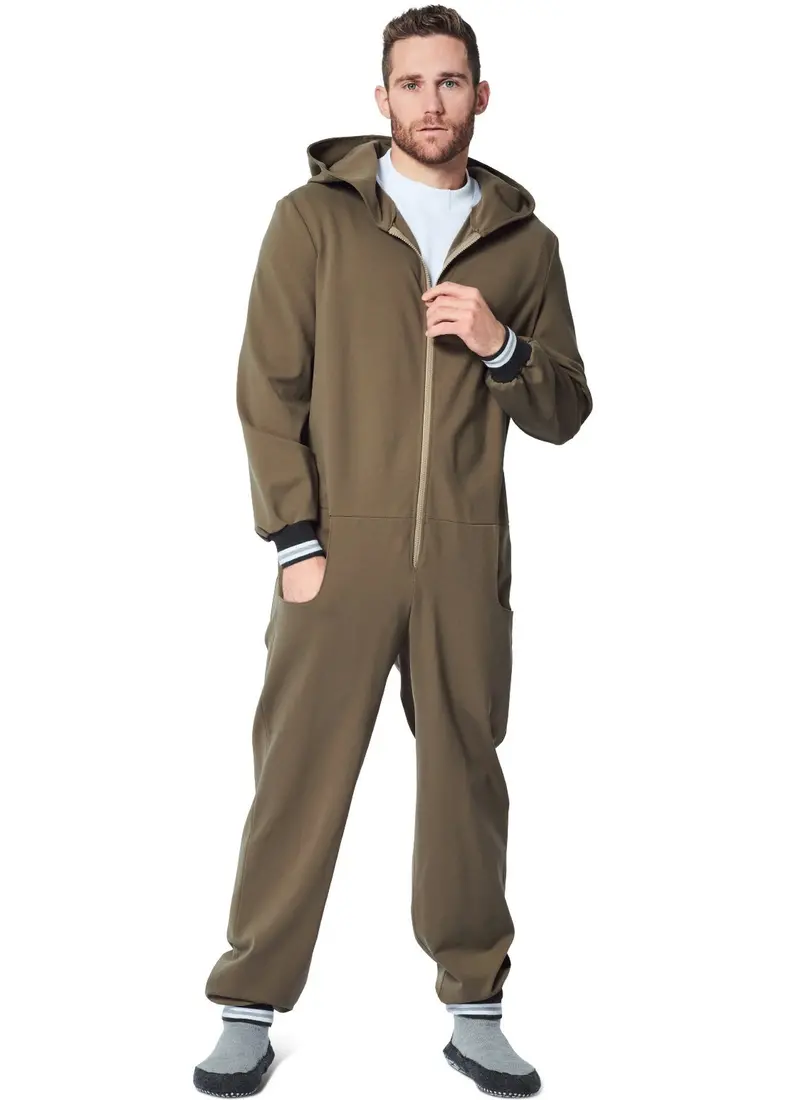 Burda Sewing Pattern 6065 Men's Overalls With Hood 1