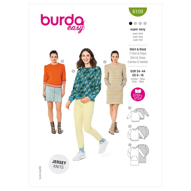 Burda Sewing Pattern 6109 Sweatshirt 2