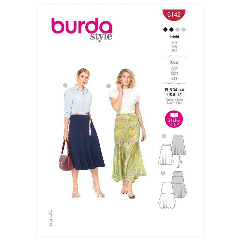 Burda Sewing Pattern 6142 Skirt 2