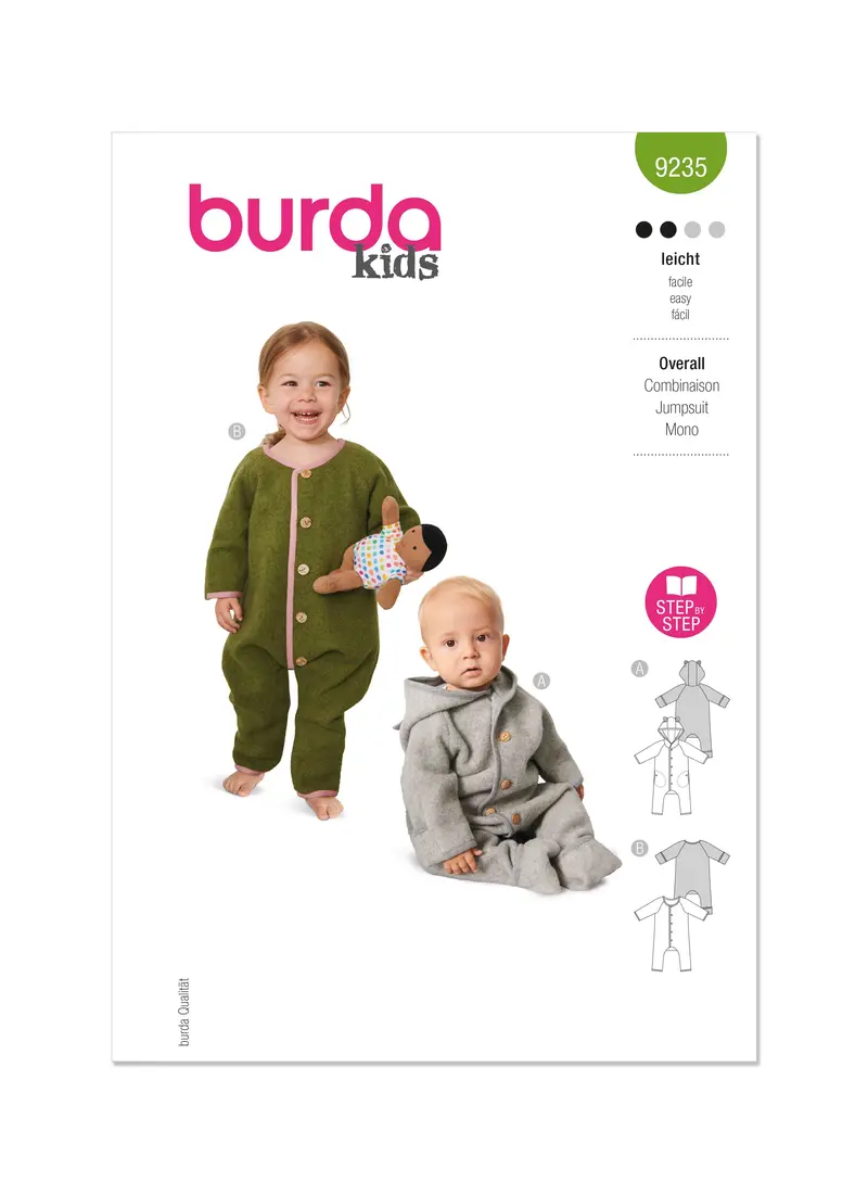 Burda Sewing Pattern 9235 Babies' Jumpsuit 2