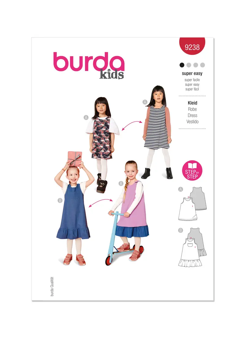 Burda Sewing Pattern 9238 Children's Dress 2