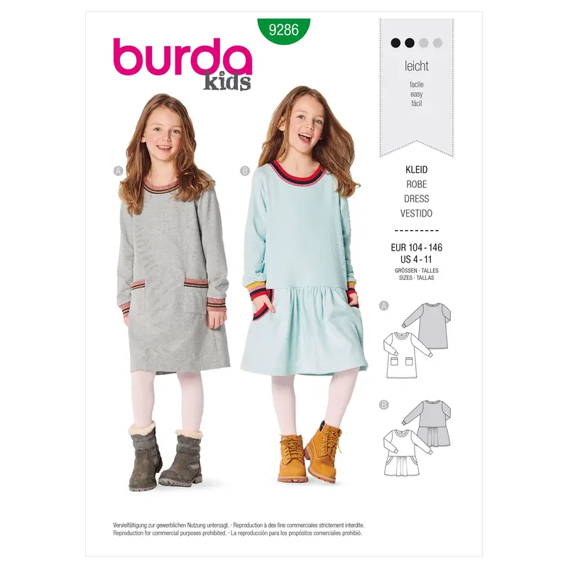 Burda Sewing Pattern 9286 Babies' Dress – Shirtdress 2