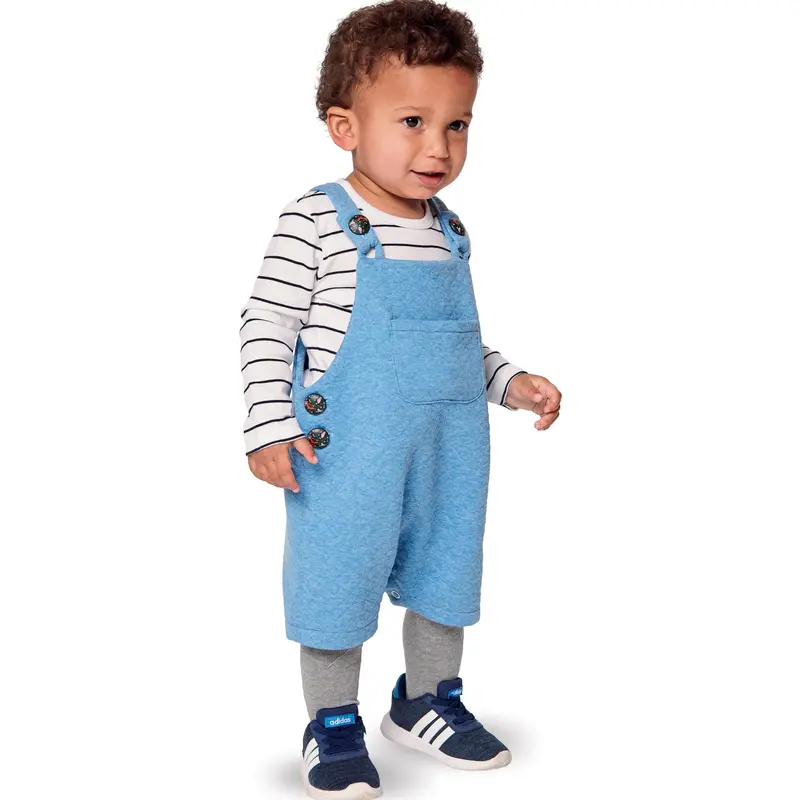 Burda Sewing Pattern 9295 Babies' Bibbed Overalls 1